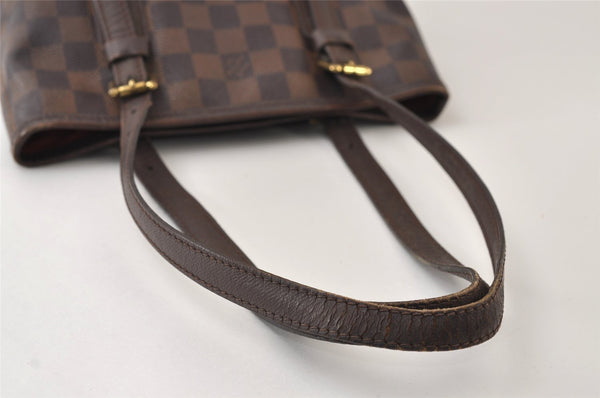 Authentic Louis Vuitton Damier Marais Bucket Shoulder Tote Bag N42240 LV 9675I