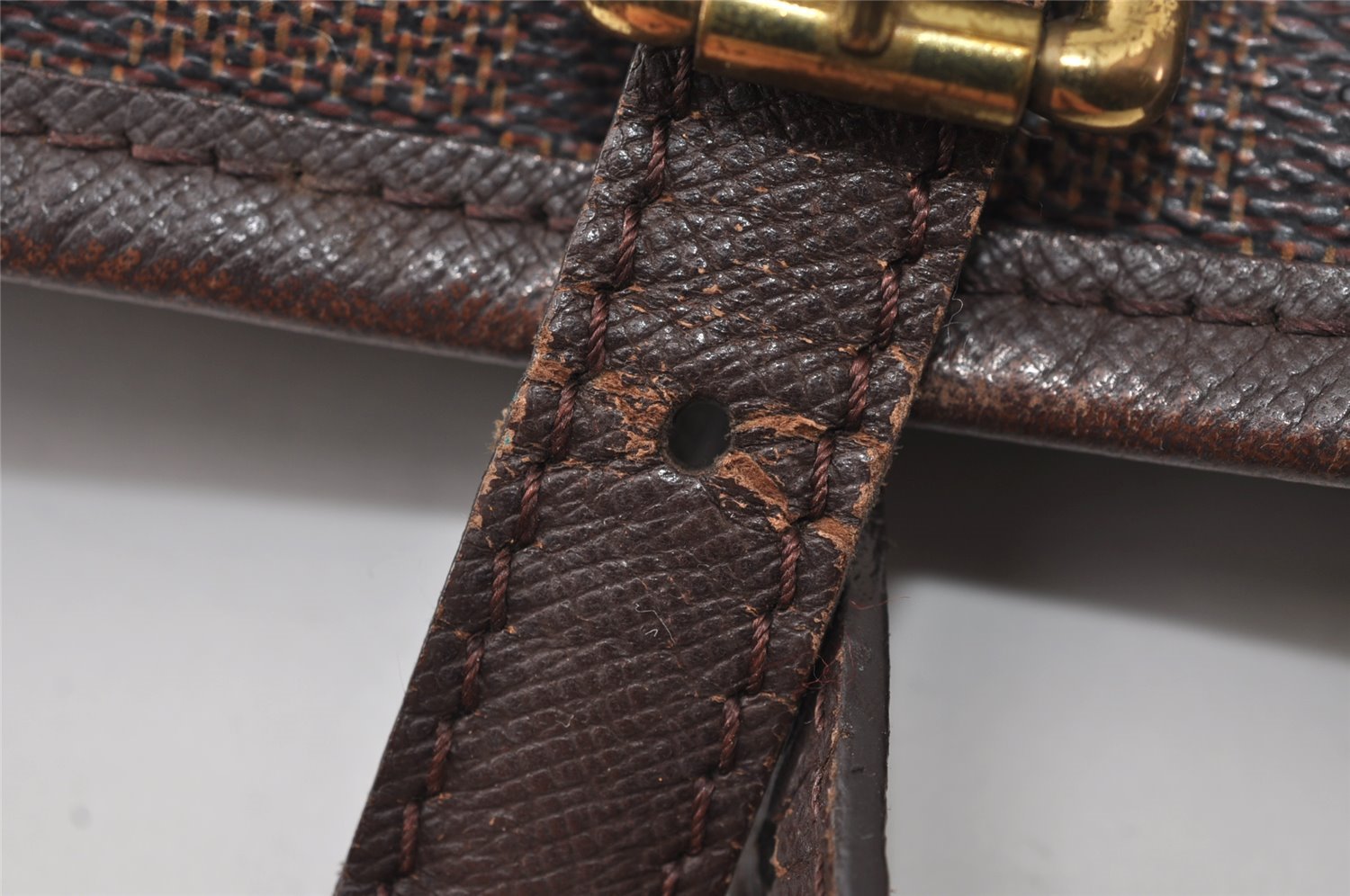 Authentic Louis Vuitton Damier Marais Bucket Shoulder Tote Bag N42240 LV 9675I