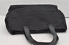 Authentic CHANEL New Travel Line Shoulder Tote Bag Nylon Leather Black 9676I