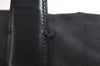 Authentic CHANEL New Travel Line Shoulder Tote Bag Nylon Leather Black 9676I