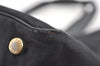 Authentic CHANEL New Travel Line Shoulder Tote Bag Nylon Leather Black 9676I