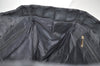 Authentic CHANEL New Travel Line Shoulder Tote Bag Nylon Leather Black 9676I