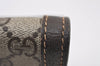 Authentic GUCCI Web Sherry Line Clutch Hand Bag GG PVC Leather Brown Junk 9677I