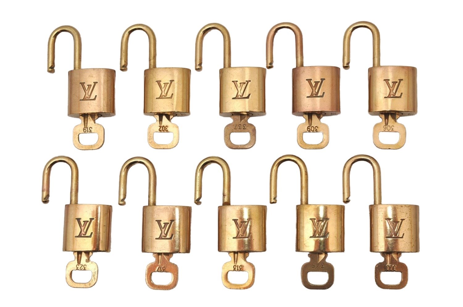 Authentic Louis Vuitton Padlock & Keys 10Set LV 9679I