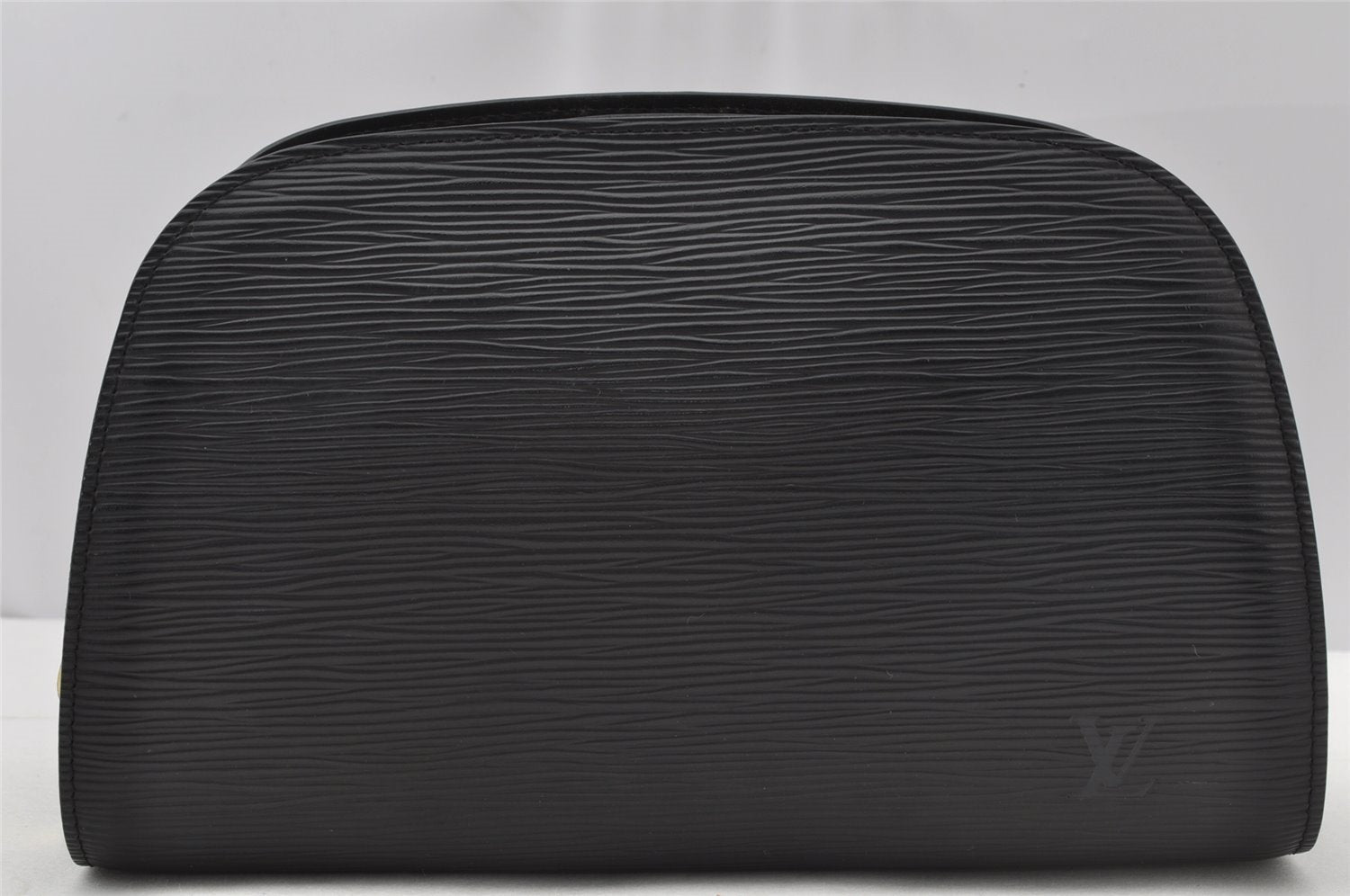 Authentic Louis Vuitton Epi Dauphine MM Pouch Clutch Bag Black M48452 LV 9680I