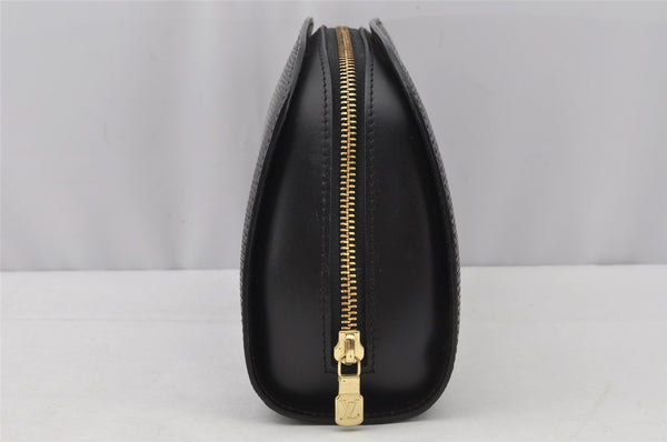 Authentic Louis Vuitton Epi Dauphine MM Pouch Clutch Bag Black M48452 LV 9680I