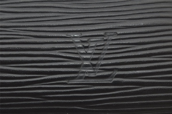 Authentic Louis Vuitton Epi Dauphine MM Pouch Clutch Bag Black M48452 LV 9680I