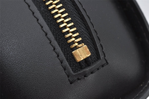 Authentic Louis Vuitton Epi Dauphine MM Pouch Clutch Bag Black M48452 LV 9680I