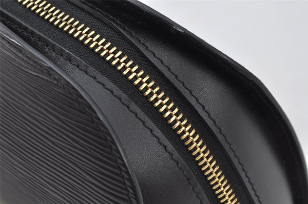 Authentic Louis Vuitton Epi Dauphine MM Pouch Clutch Bag Black M48452 LV 9680I