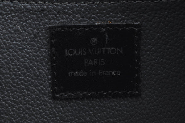 Authentic Louis Vuitton Epi Dauphine MM Pouch Clutch Bag Black M48452 LV 9680I