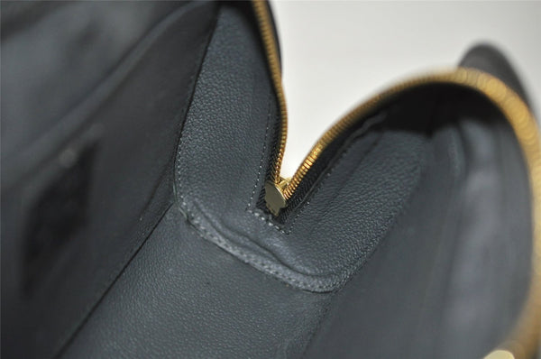 Authentic Louis Vuitton Epi Dauphine MM Pouch Clutch Bag Black M48452 LV 9680I