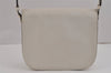 Authentic YVES SAINT LAURENT Shoulder Cross Body Bag Purse Leather White 9680J