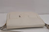 Authentic YVES SAINT LAURENT Shoulder Cross Body Bag Purse Leather White 9680J