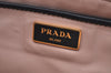 Authentic PRADA Tela Tweed Plastic Chain Shoulder Bag BR4874 Black 9681G