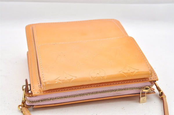 Auth Louis Vuitton Monogram Vernis Mott Shoulder Hand Bag Yellow M91034 LV 9681I