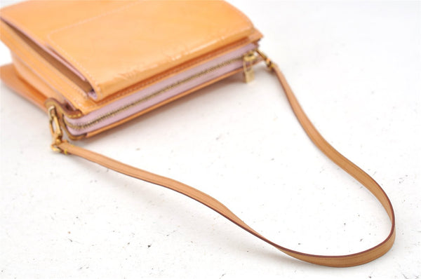 Auth Louis Vuitton Monogram Vernis Mott Shoulder Hand Bag Yellow M91034 LV 9681I