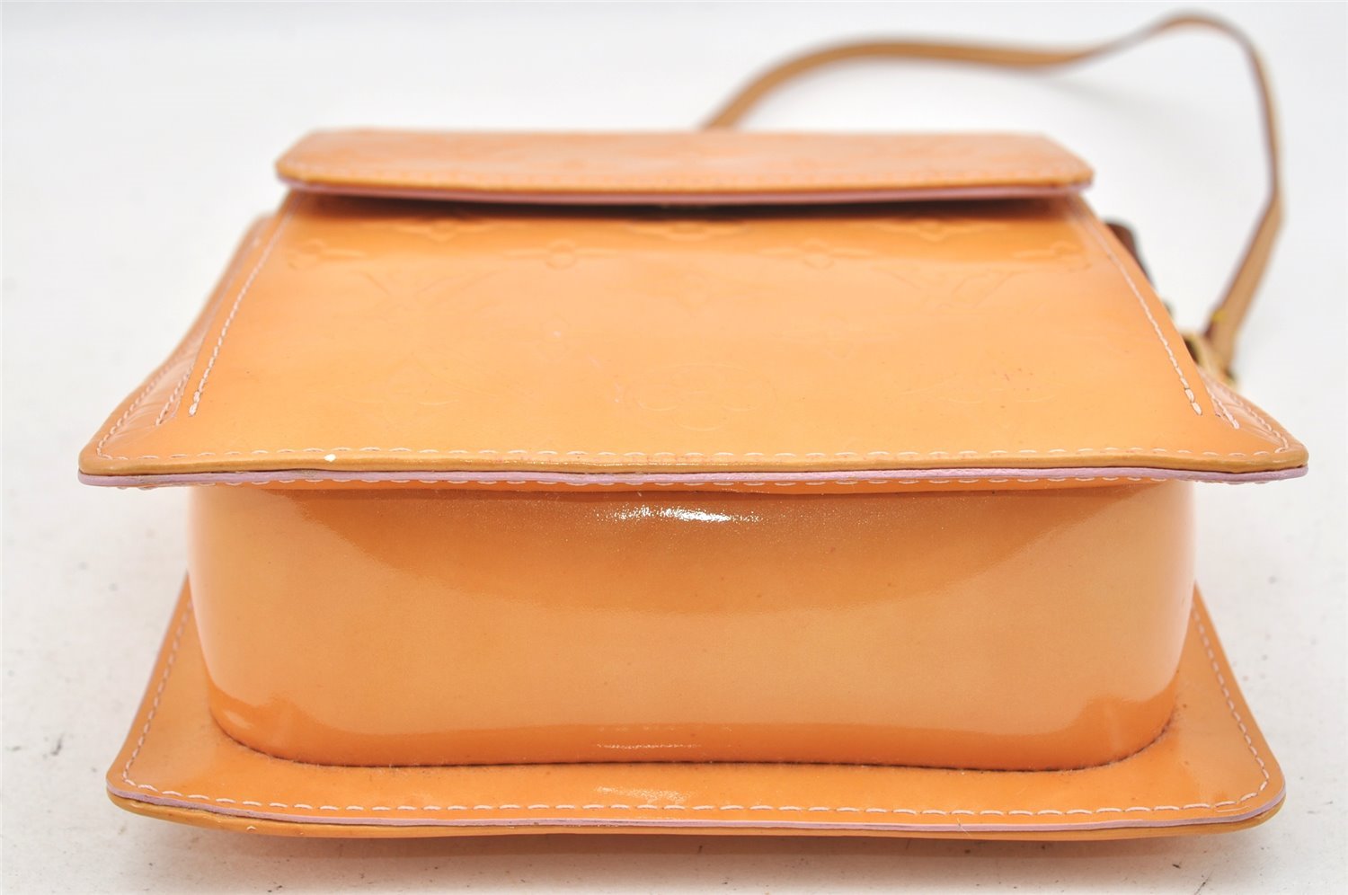 Auth Louis Vuitton Monogram Vernis Mott Shoulder Hand Bag Yellow M91034 LV 9681I