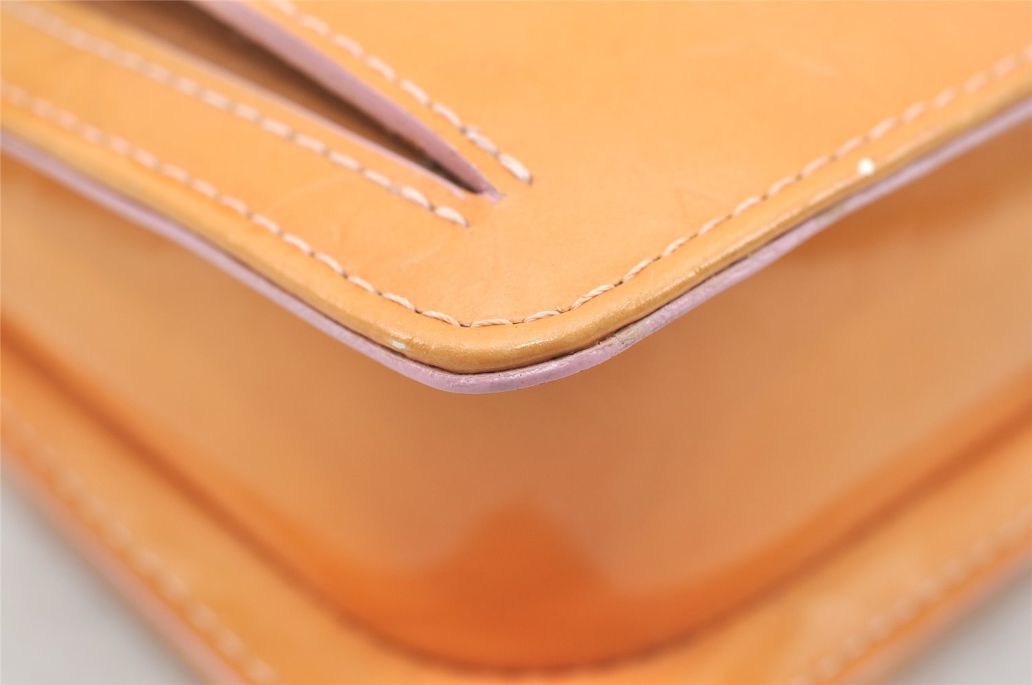 Auth Louis Vuitton Monogram Vernis Mott Shoulder Hand Bag Yellow M91034 LV 9681I