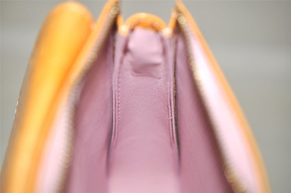 Auth Louis Vuitton Monogram Vernis Mott Shoulder Hand Bag Yellow M91034 LV 9681I