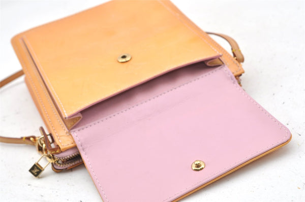 Auth Louis Vuitton Monogram Vernis Mott Shoulder Hand Bag Yellow M91034 LV 9681I