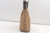 Authentic GUCCI Vintage Shoulder Bag Purse GG Canvas Leather 115003 Brown 9681J