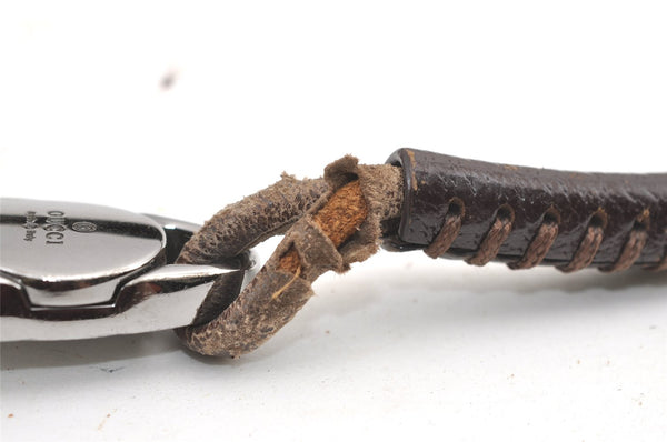 Authentic GUCCI Vintage Shoulder Bag Purse GG Canvas Leather 115003 Brown 9681J