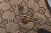 Authentic GUCCI Vintage Shoulder Bag Purse GG Canvas Leather 115003 Brown 9681J