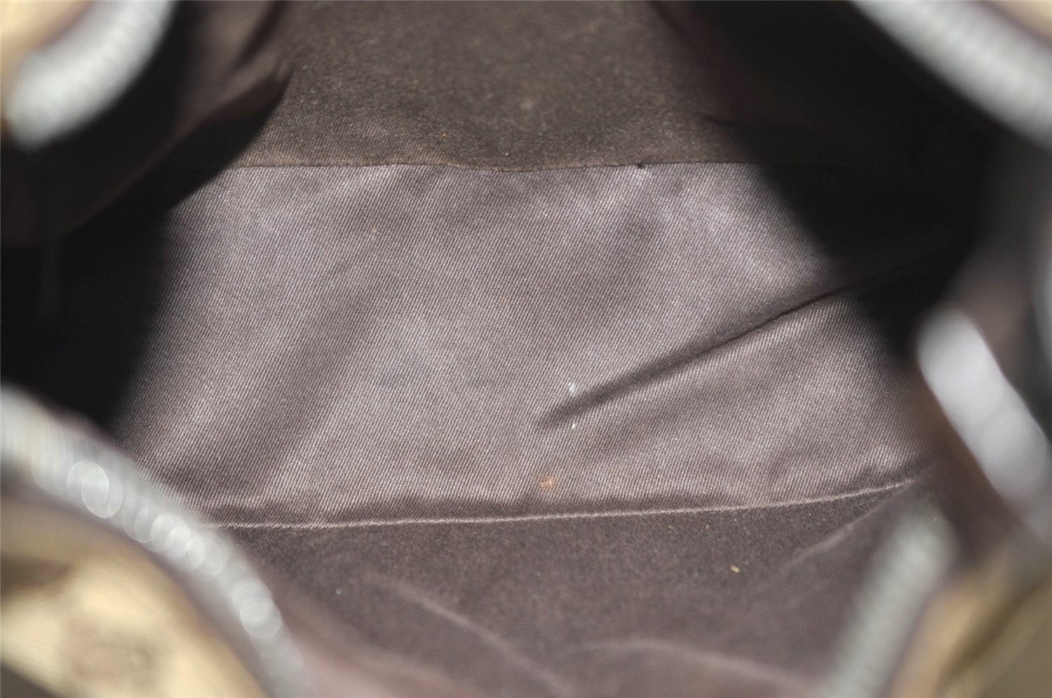 Authentic GUCCI Vintage Shoulder Bag Purse GG Canvas Leather 115003 Brown 9681J