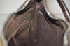Authentic GUCCI Vintage Shoulder Bag Purse GG Canvas Leather 115003 Brown 9681J
