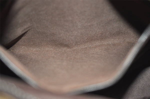 Authentic GUCCI Vintage Shoulder Bag Purse GG Canvas Leather 115003 Brown 9681J