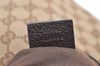 Authentic GUCCI Vintage Shoulder Bag Purse GG Canvas Leather 115003 Brown 9681J
