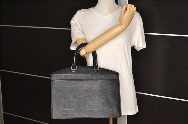 Authentic Louis Vuitton Epi Riviera Hand Bag Black M48182 LV 9682I