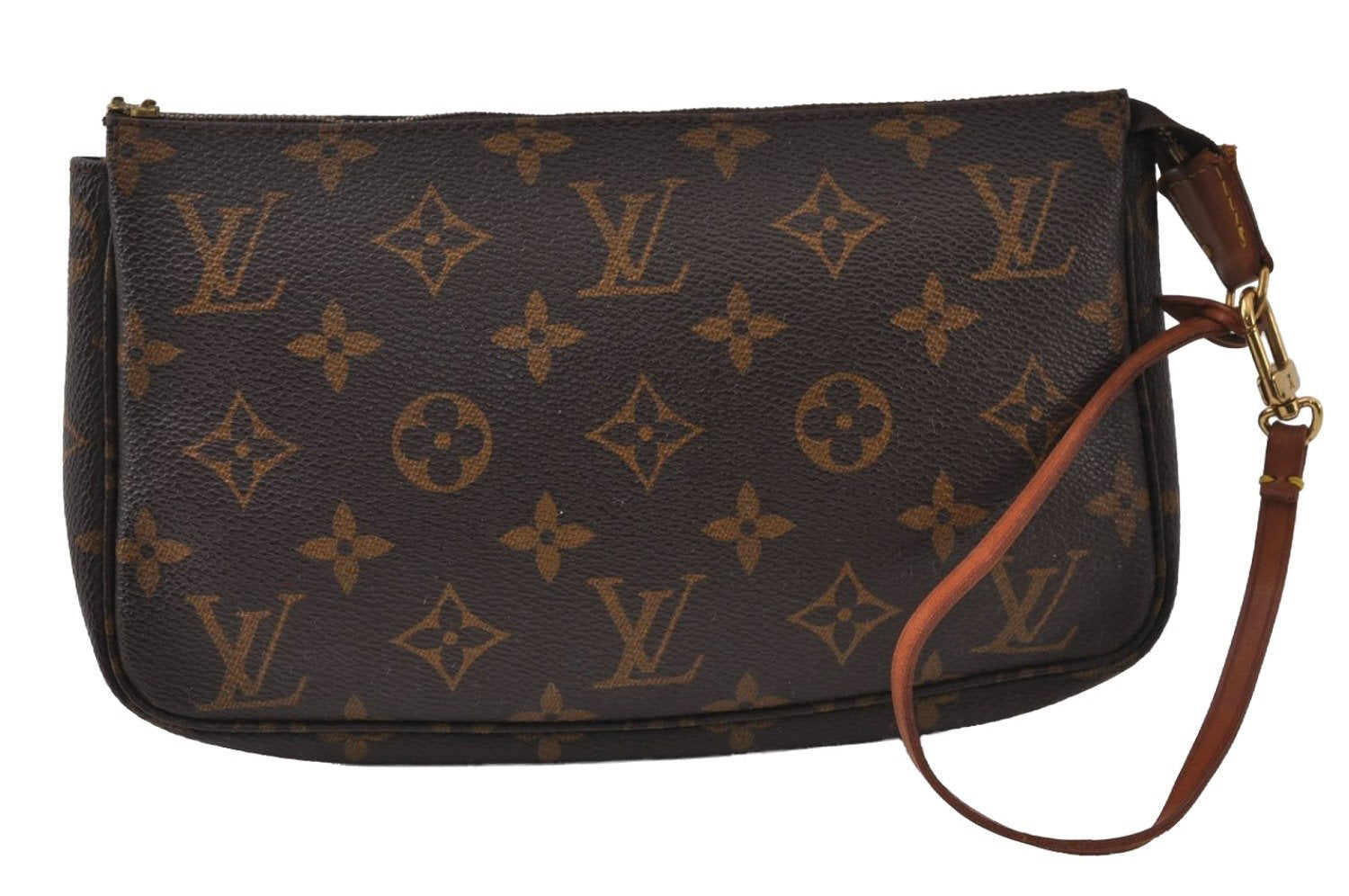 Authentic Louis Vuitton Monogram Pochette Accessoires Pouch M51980 Junk 9683I