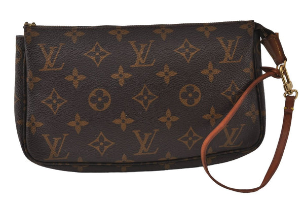 Authentic Louis Vuitton Monogram Pochette Accessoires Pouch M51980 Junk 9683I