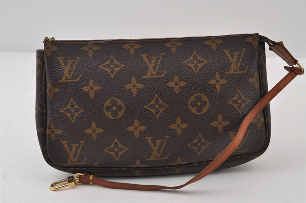Authentic Louis Vuitton Monogram Pochette Accessoires Pouch M51980 Junk 9683I