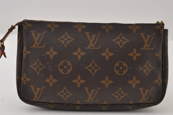 Authentic Louis Vuitton Monogram Pochette Accessoires Pouch M51980 Junk 9683I
