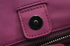 Authentic PRADA Frill Nylon Tessuto Leather Tote Hand Bag Pink 9683J