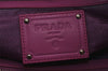 Authentic PRADA Frill Nylon Tessuto Leather Tote Hand Bag Pink 9683J