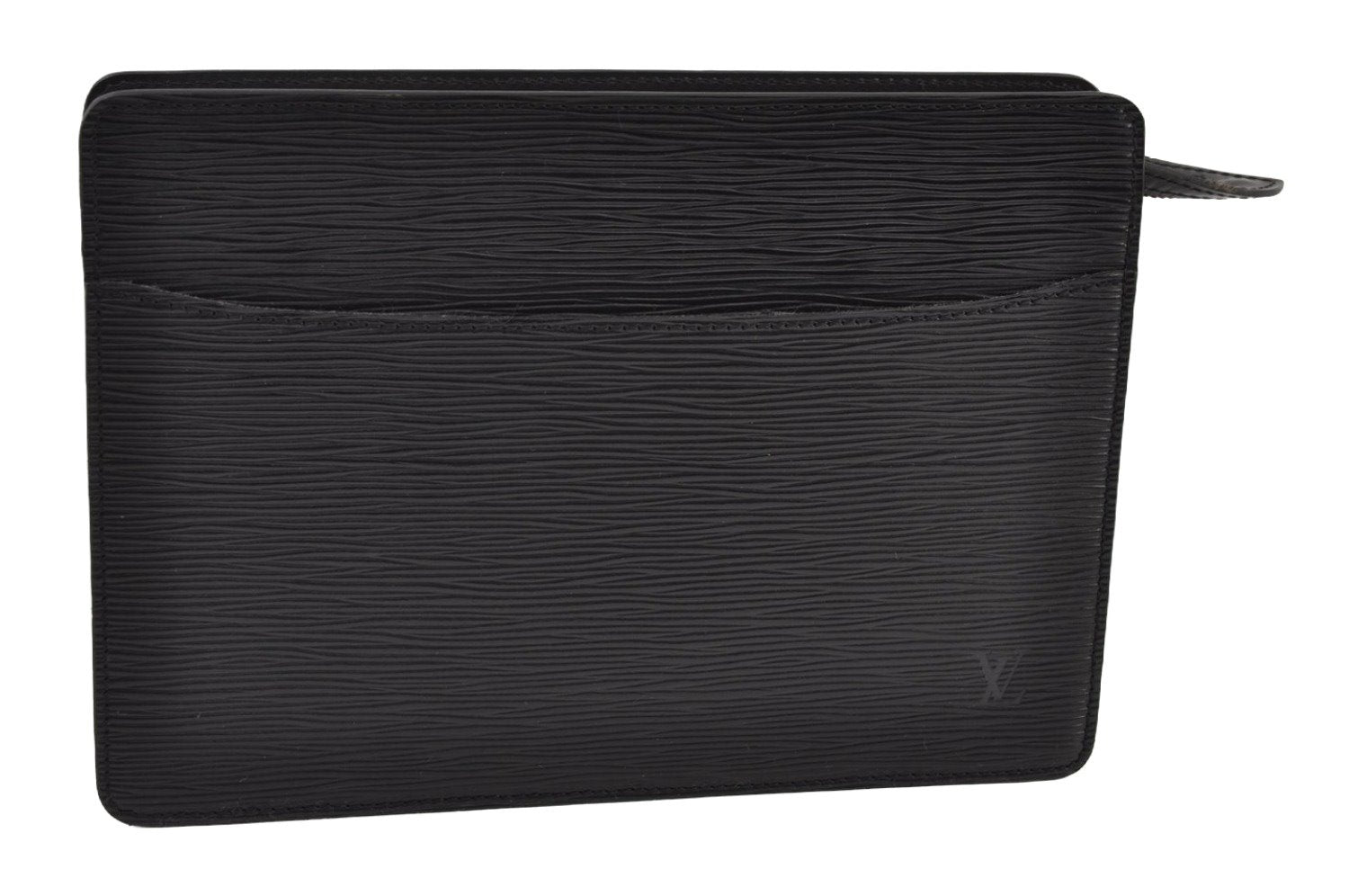 Authentic Louis Vuitton Epi Pochette Homme Clutch Hand Bag Black M52522 LV 9684I