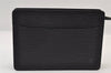 Authentic Louis Vuitton Epi Pochette Homme Clutch Hand Bag Black M52522 LV 9684I