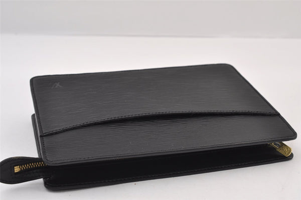 Authentic Louis Vuitton Epi Pochette Homme Clutch Hand Bag Black M52522 LV 9684I