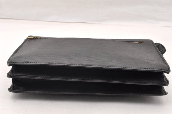 Authentic Louis Vuitton Epi Enghien 2Way Shoulder Clutch Bag M52112 Black 9685I