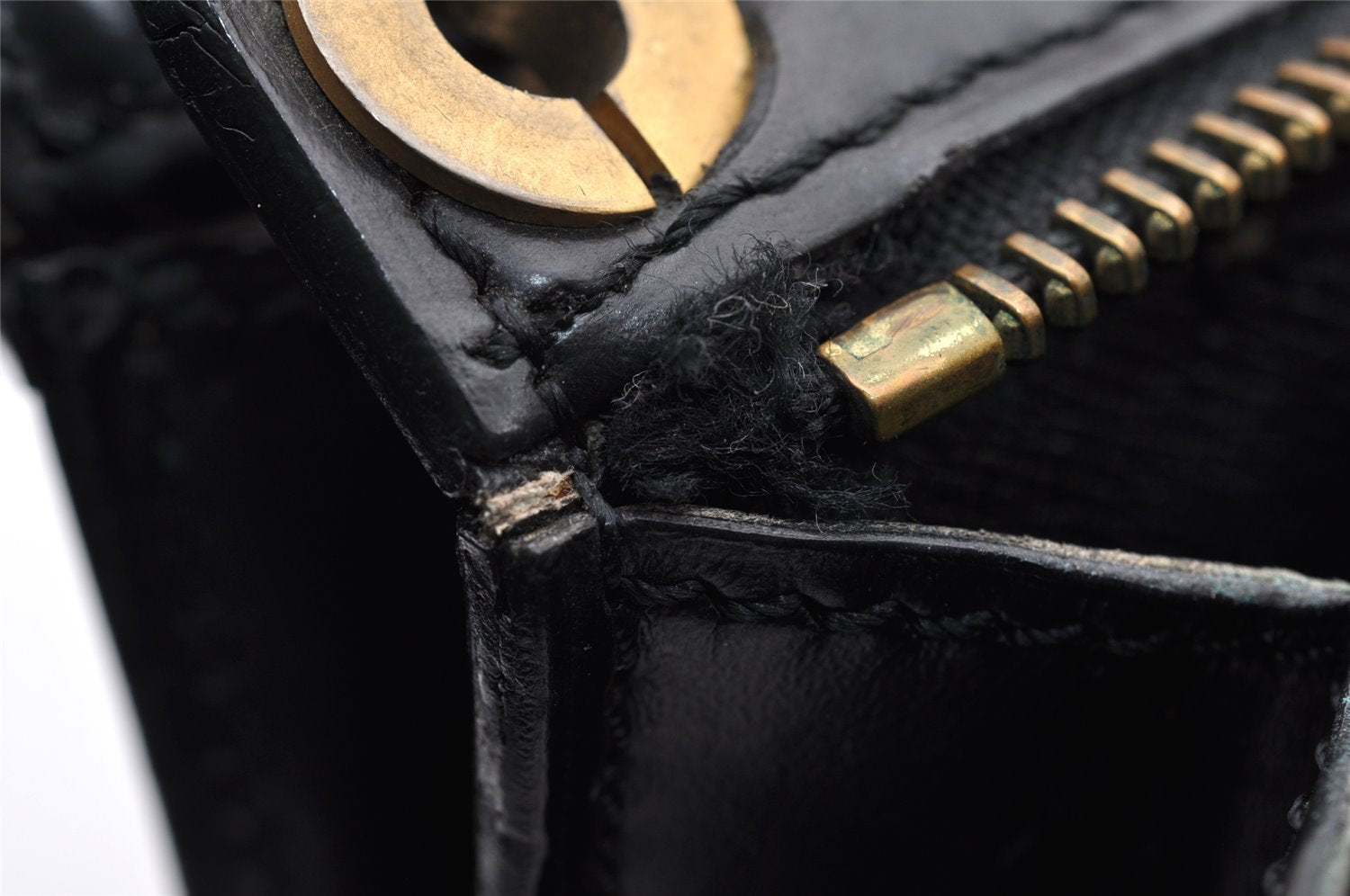 Authentic Louis Vuitton Epi Enghien 2Way Shoulder Clutch Bag M52112 Black 9685I