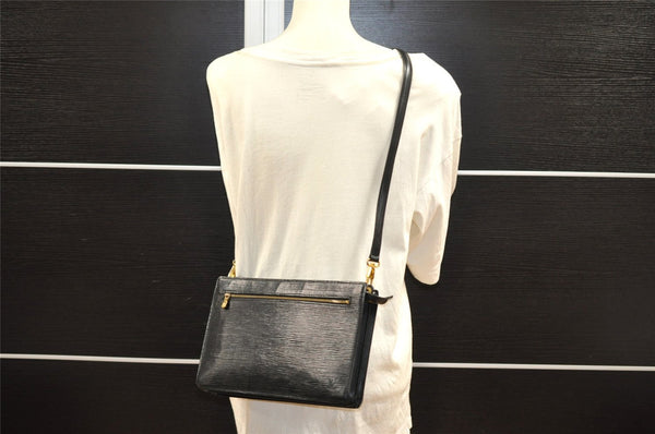 Authentic Louis Vuitton Epi Enghien 2Way Shoulder Clutch Bag M52112 Black 9685I