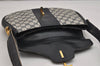 Authentic GUCCI Vintage Shoulder Hand Bag Purse GG PVC Leather Navy Blue 9685J