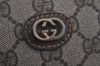 Authentic GUCCI Shoulder Cross Body Bag Purse GG PVC Leather Brown 9686J