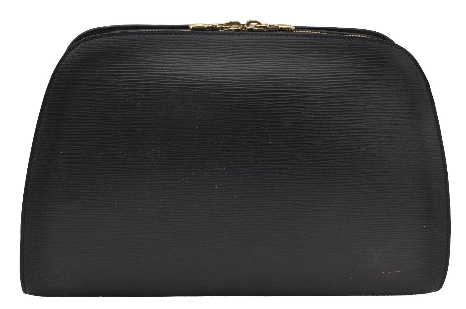 Authentic Louis Vuitton Epi Dauphine GM Pouch Clutch Bag Black M48432 LV 9687I