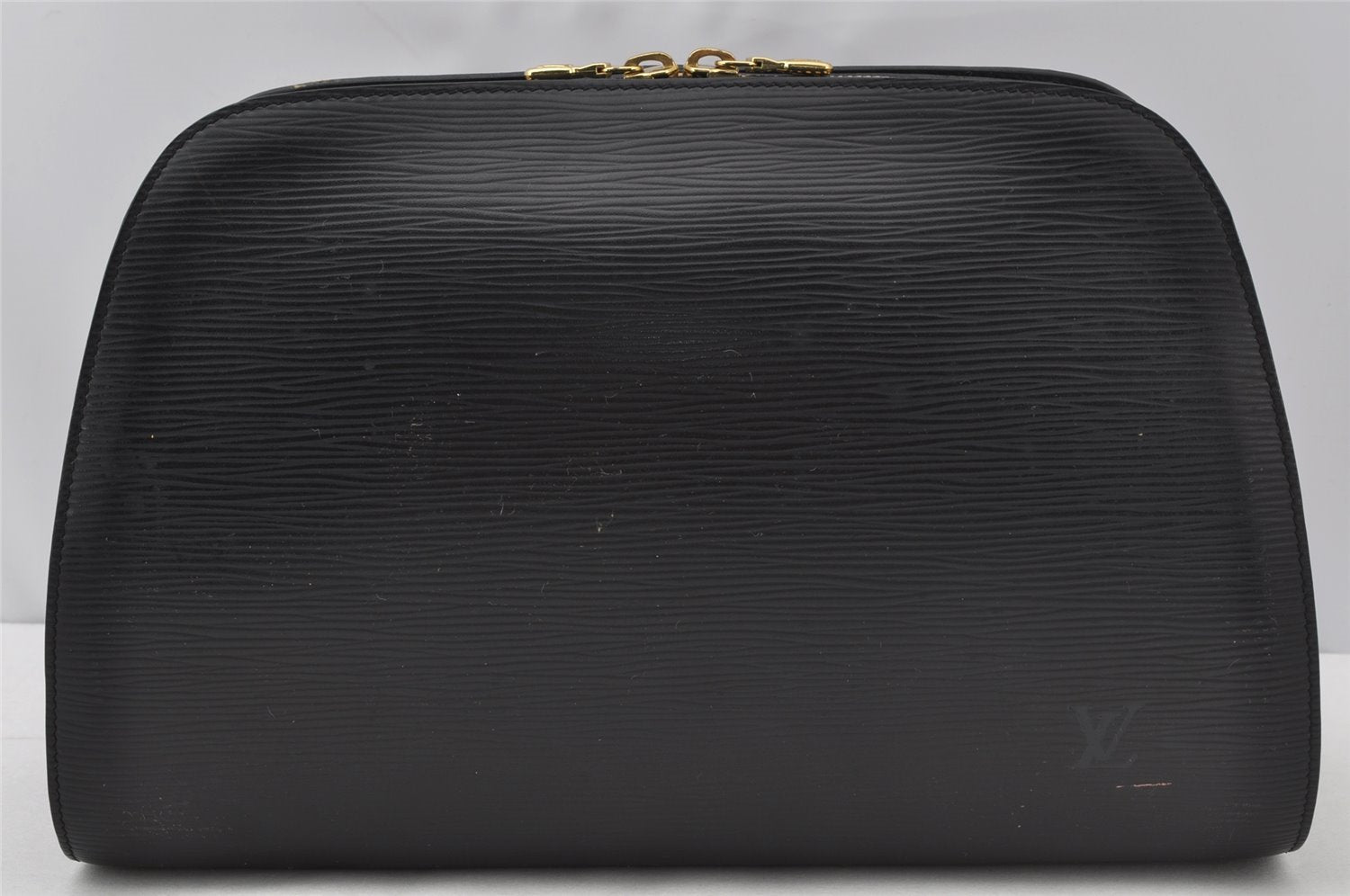 Authentic Louis Vuitton Epi Dauphine GM Pouch Clutch Bag Black M48432 LV 9687I