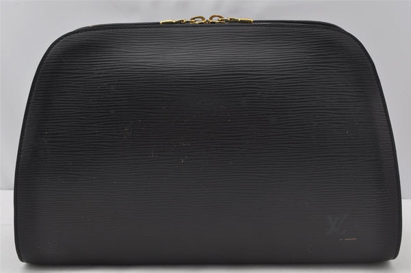Authentic Louis Vuitton Epi Dauphine GM Pouch Clutch Bag Black M48432 LV 9687I