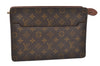 Authentic Louis Vuitton Monogram Pochette Homme Clutch Hand Bag M51795 LV 9688I